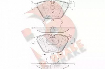R BRAKE rb1814 -  Комплект тормозных колодок, дисковый тормоз
